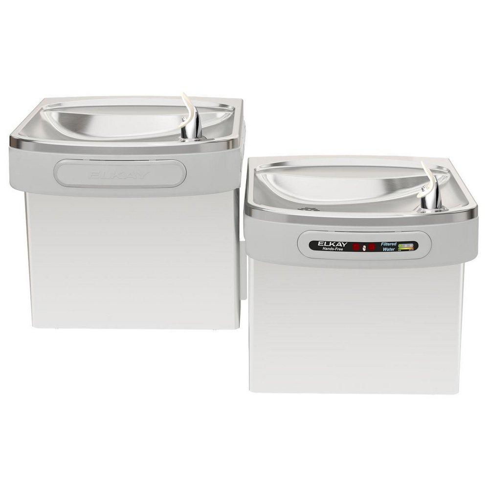 Elkay Stainless Steel 25-5/16 in. 8 gph Wall Mount Filtered Sensor Activated Water Cooler 