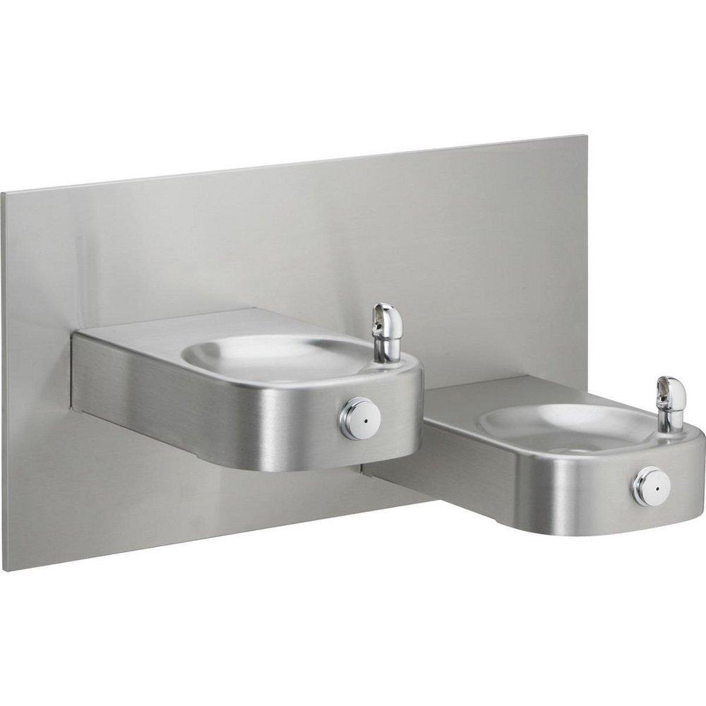 Elkay Stainless Steel Freeze Resistant Bilevel Drinking Fountain in Stainless Steel 
