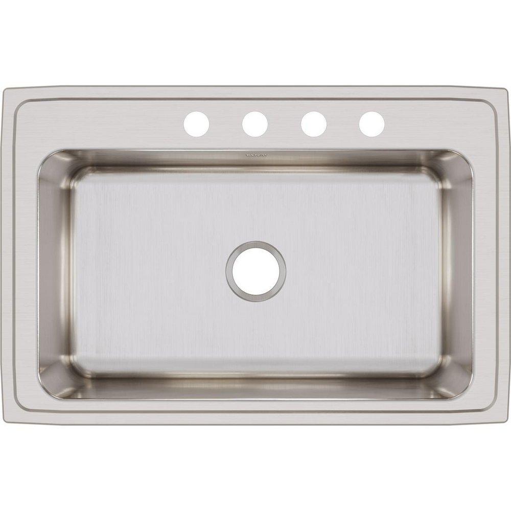 Elkay Lustrous Satin 33 x 22 in. Stainless Steel Single Bowl Drop-in Kitchen Sink in Lustrous Satin 