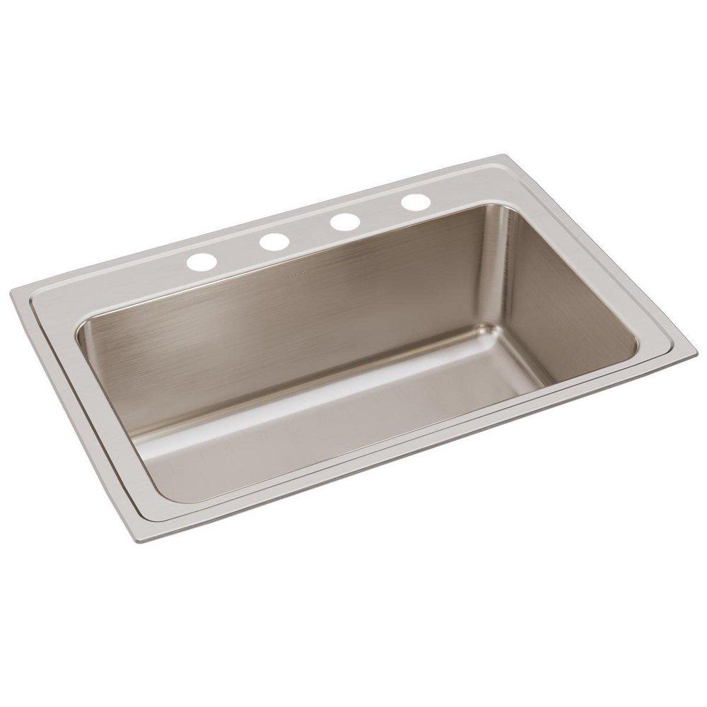 Elkay Lustrous Satin 33 x 22 in. Stainless Steel Single Bowl Drop-in Kitchen Sink in Lustrous Satin 