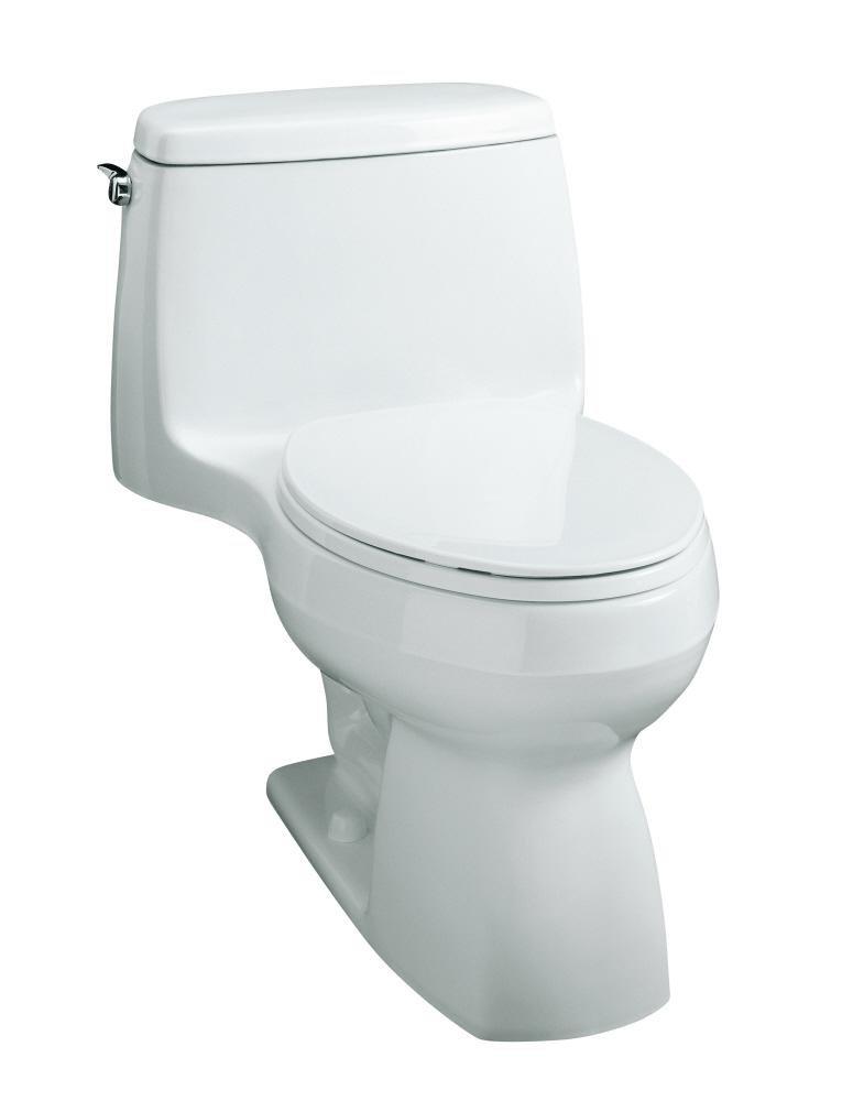 KOHLER White 1.6 gpf Elongated Toilet with Seat 