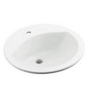 20-1/4 x 17-1/4 in. Round Drop-in Bathroom Sink in White