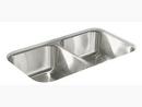 32 x 18 in. No-Hole Stainless Steel Double Bowl Undermount Kitchen Sink in Luster Stainless Steel