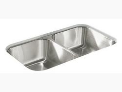 32 in. Undermount Stainless Steel Double Bowl Kitchen Sink in Luster Stainless Steel