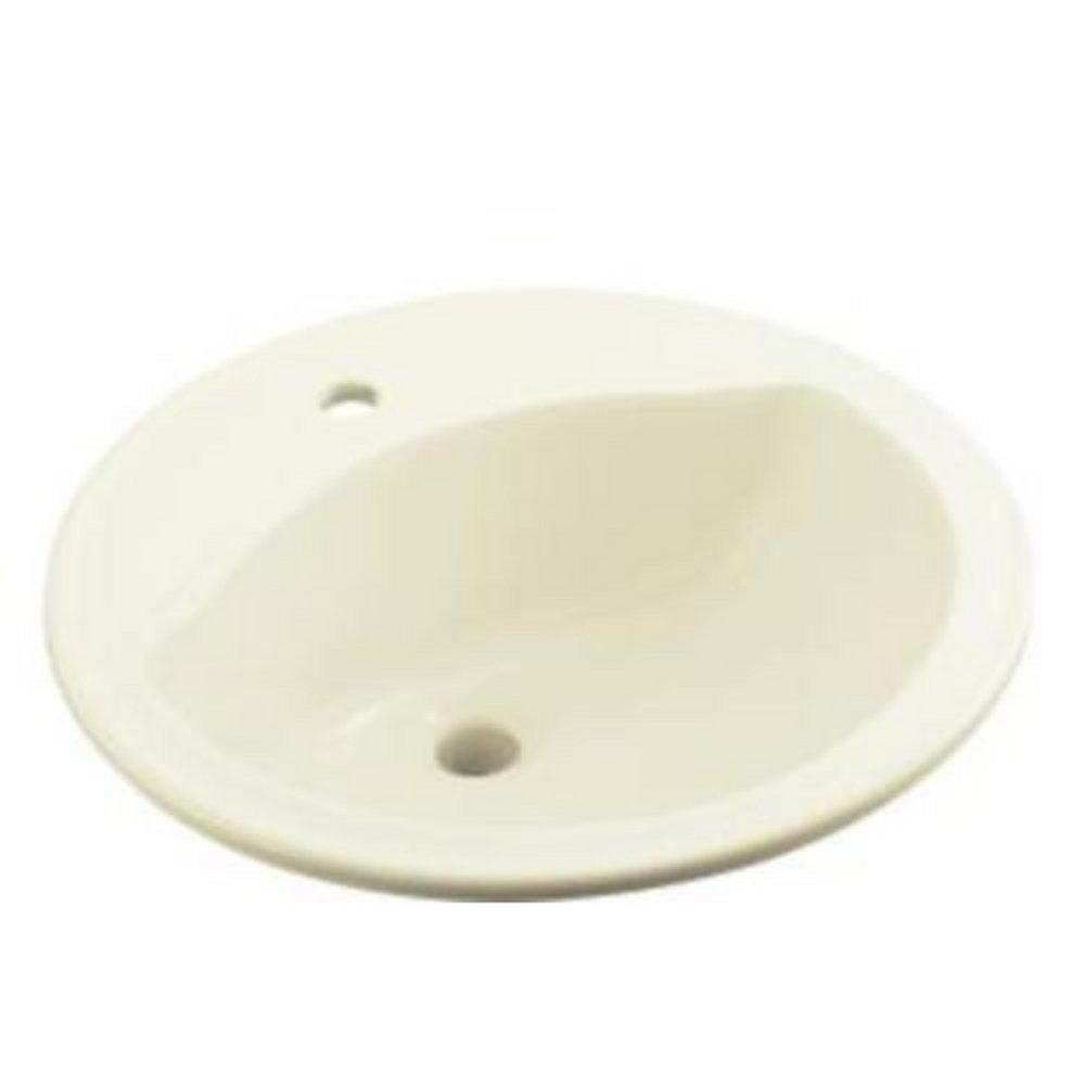 Sterling Biscuit 1-Hole Topmount Round Lavatory Sink 