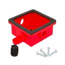 FPPI&reg; Red 4 in. NPT Plastic Alarm Bell Back Box 