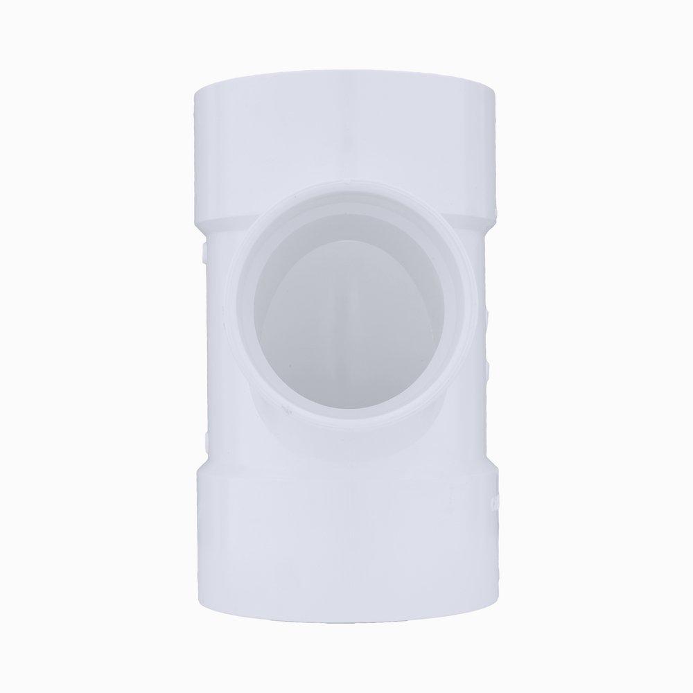 White PVC DWV Sanitary Tee 