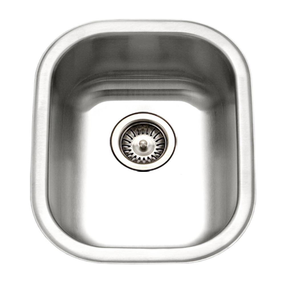 Houzer Stainless Steel Single Bowl Under-Counter Bar Sink 