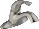 Delta Faucet Brilliance® Stainless Single Handle Centerset Bathroom Sink Faucet with Pop-Up Drain Assembly