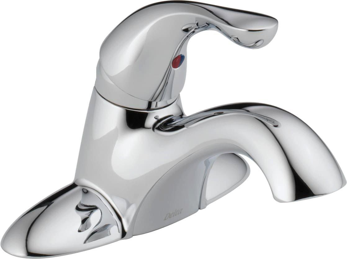 Delta Faucet Chrome Single Handle Centerset Bathroom Sink Faucet 