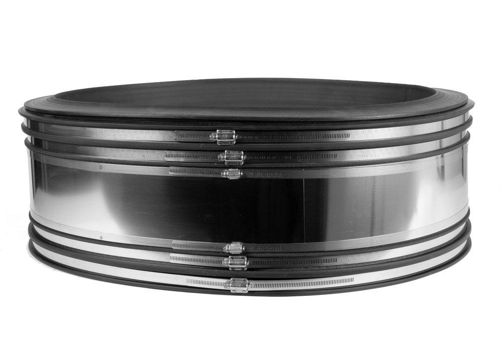 Fernco PVC Flexible Adapter with 300 Stainless Steel Clamps 