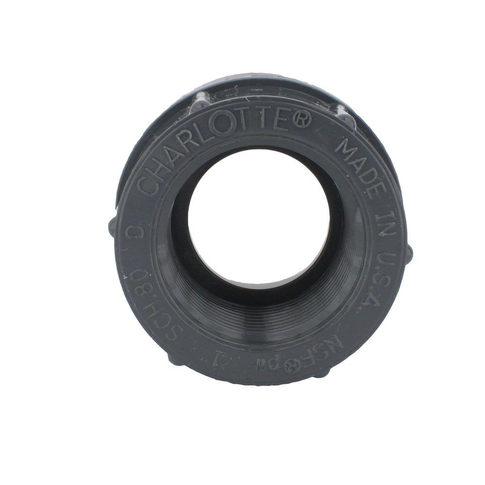Dark Grey PVC Schedule 80 Female Adapter 
