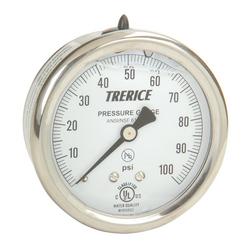 2-1/2" Face Stainless Steel Liquid Filled Industrial Pressure Gauge w/ 1/4" NPT - 0-30 psi