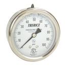 H.O. Trerice Stainless Steel 2-1/2 x 1/4 in. Liquid Filled Stainless Steel Brass Center Back Mount Pressure Gauge 