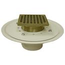 3 in. Heavy Duty PVC Drain Base with 3-1/2 in. Metal Spud and 5 in. Nickel Bronze Strainer