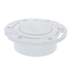 4 in. PVC Closet Flange with Plastic Swivel Ring and Knockout