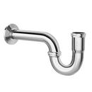 Jones Stephens Chrome Plated Chrome Plated Brass P-Trap with Shallow Escutcheon 