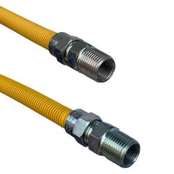 3/8 x 12 in. MIPS Gas Connector with Fitting in Yellow