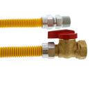 3/4 x 18 in. MIPS Gas Connector with Ball Valve in Yellow