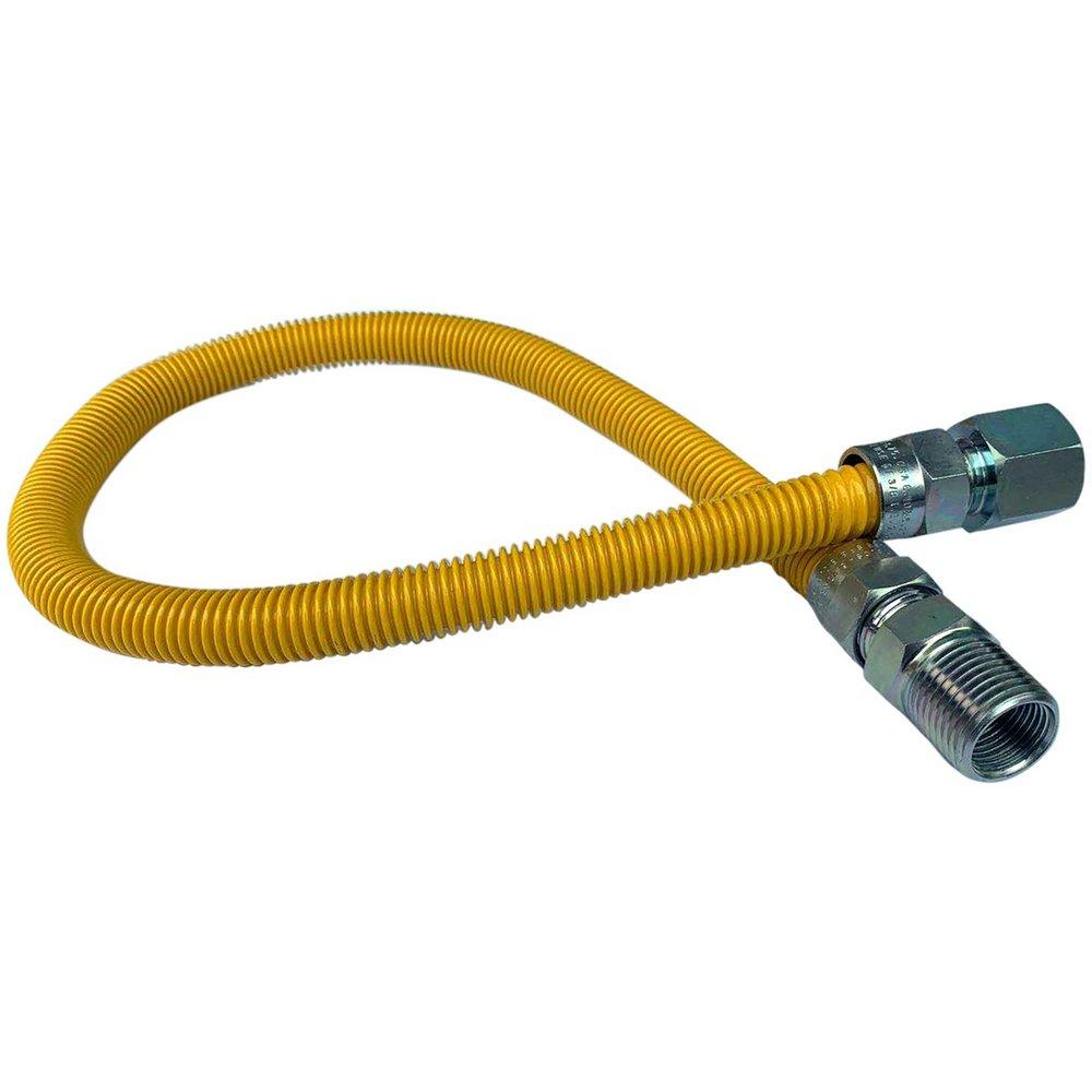 Jones Stephens Yellow 1/2 in. FIPS Gas Connector with Fitting in Yellow 