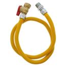 Jones Stephens Yellow 3/4 in. MIPS Gas Connector with Ball Valve in Yellow 