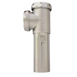 1-1/2 x 4 in. Brass Slip Joint End Outlet Tee