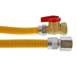1/2 in. MIP x 1/2 in. FIP x 24 in. Stainless Steel Gas Connector with Ball Valve