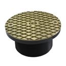 4 in. Heavy Duty PVC Cleanout Spud with 6 in. Round Nickel Bronze Cover 