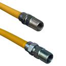 Jones Stephens Yellow 3/8 in. MIPS Gas Connector with Fitting in Yellow 