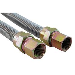 1/2 x 18 in. FIPS Gas Connector with Fitting in Stainless Steel