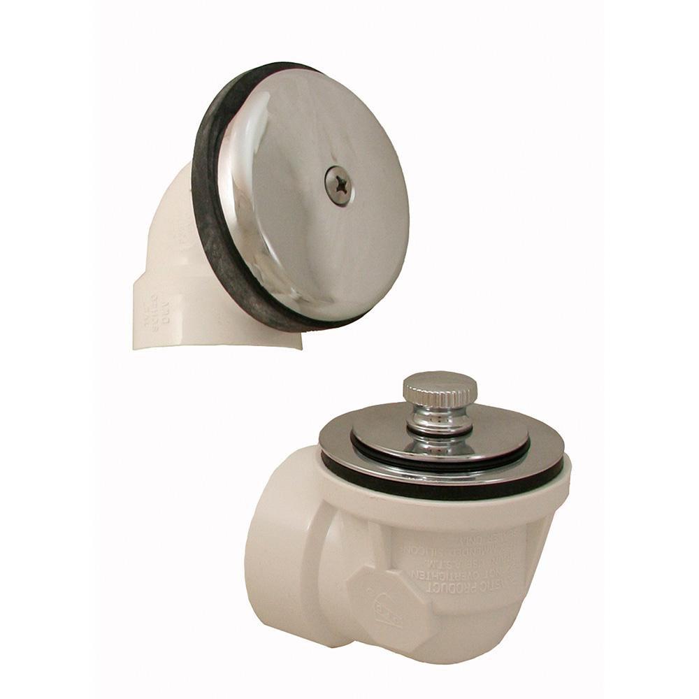 Jones Stephens Chrome Plated Plastic Push-Pull Drain 