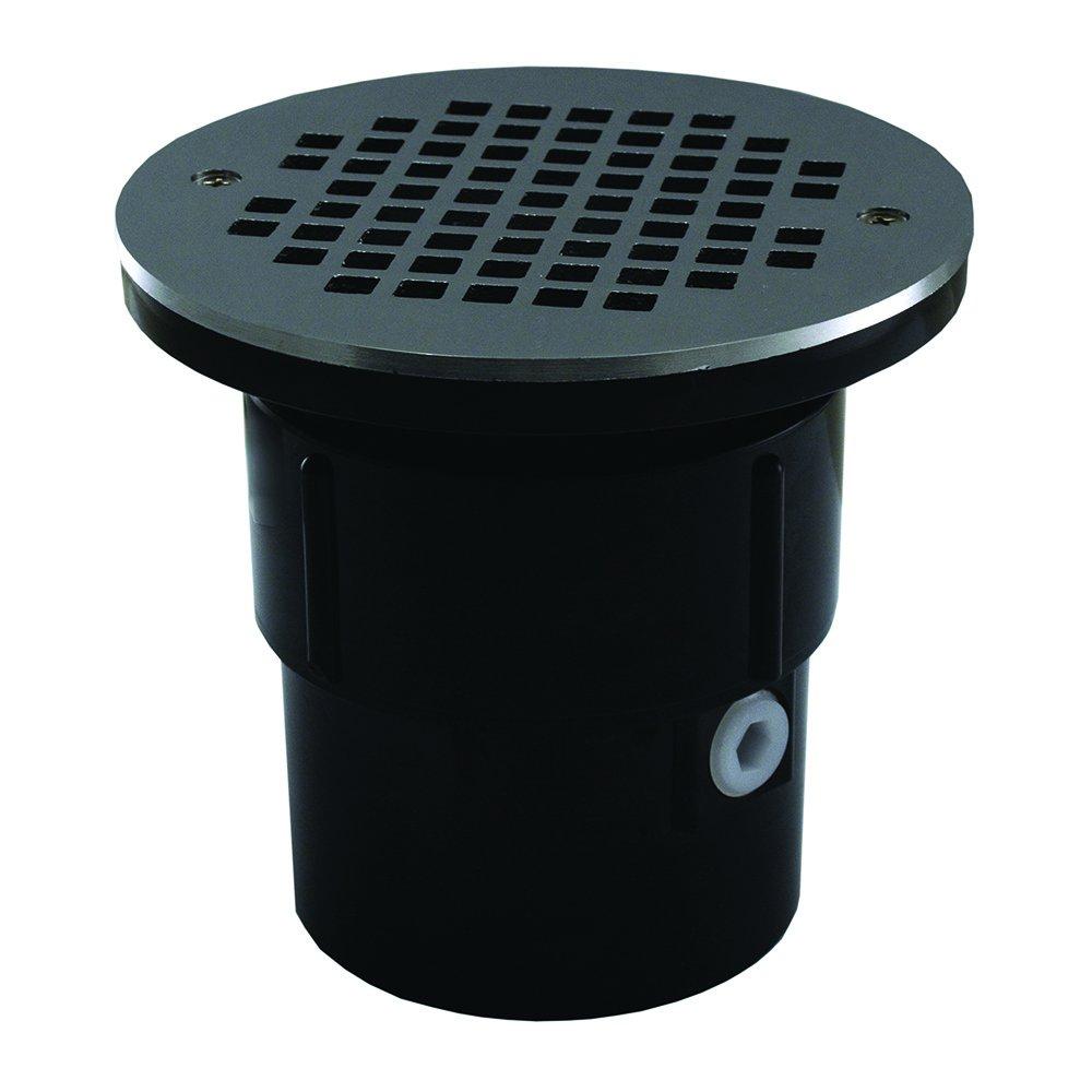 3 x 4 in. ABS Pipe Fit Drain Base with 3-1/2 in. Plastic Spud and 6 in. Chrome Plated Strainer 