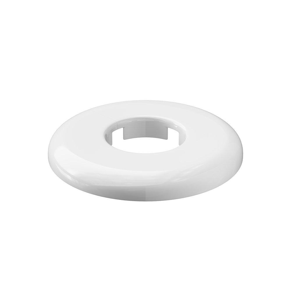 Jones Stephens White Plastic Flexible Floor and Ceiling Plate 
