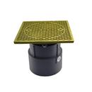 4 in. PVC Over Pipe Fit Base Cleanout with 3-1/2 in. Plastic Spud and 7 in. Polished Brass Cover 