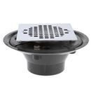 Jones Stephens Push On Plastic Chrome Plated Floor Drain 