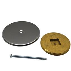 6 in. Stainless Steel Extension Floor Cover Set with 3 in. Plug