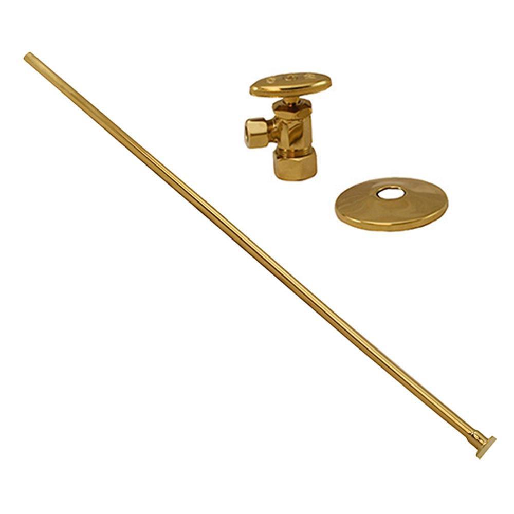 Jones Stephens Polished Brass Toilet 3/8 x 20 in. Supply Kit 