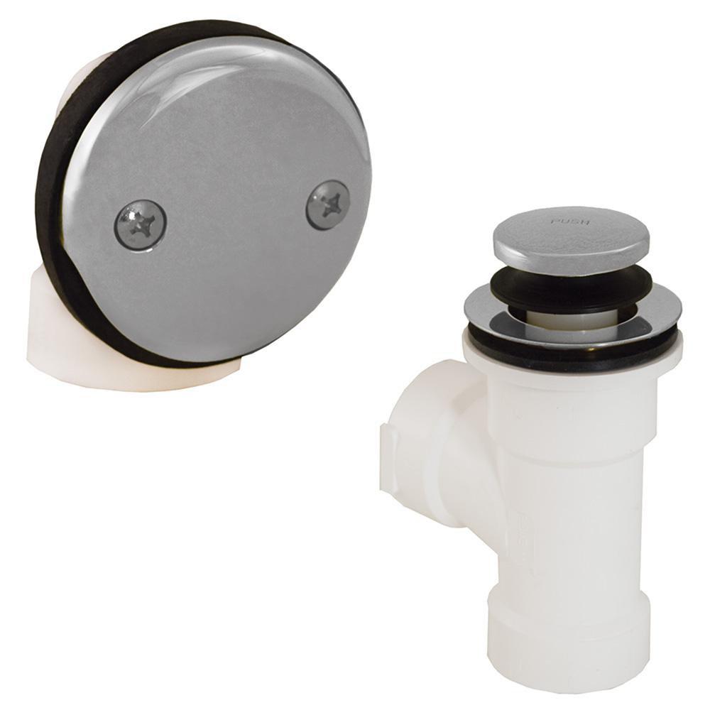 Jones Stephens Chrome PVC Toe-Tap Drain 