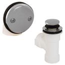 Jones Stephens Chrome PVC Toe-Tap Drain 