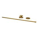 Polished Brass 3/8 x 20 in. Closet Supply and 3/8 x 5/8 in. Straight Stop Kit 