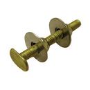 Jones Stephens Brass Plated 2-1/4 in. Closet Bolt with Round Washer and Acorn Nut (4 Pack) 
