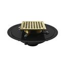 2 in. Heavy Duty ABS Drain Base with 3-1/2 in. Metal Spud and 5 in. Nickel Bronze Strainer 