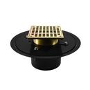 3 in. Heavy Duty ABS Drain Base with 3-1/2 in. Metal Spud and 5 in. Nickel Bronze Strainer