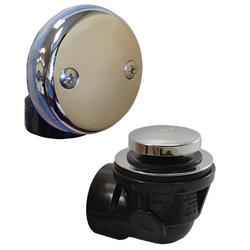 Two-Hole Toe-Tap Tub Drain Half Kit in Chrome