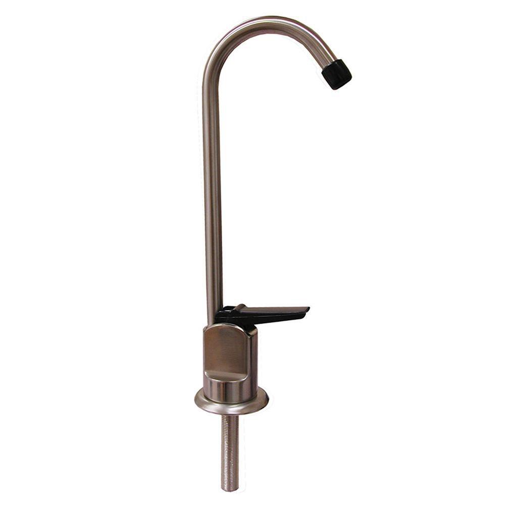 Jones Stephens Brushed Nickel 1 Hole Deck Mount Cold Water Dispenser with Single Lever Handle 