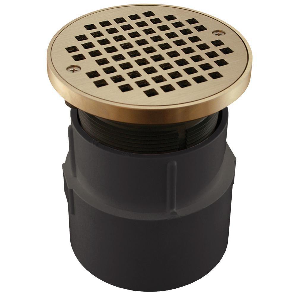 Jones Stephens IPS Plastic Cleanout Cover with Round Nickel Bronze Top 