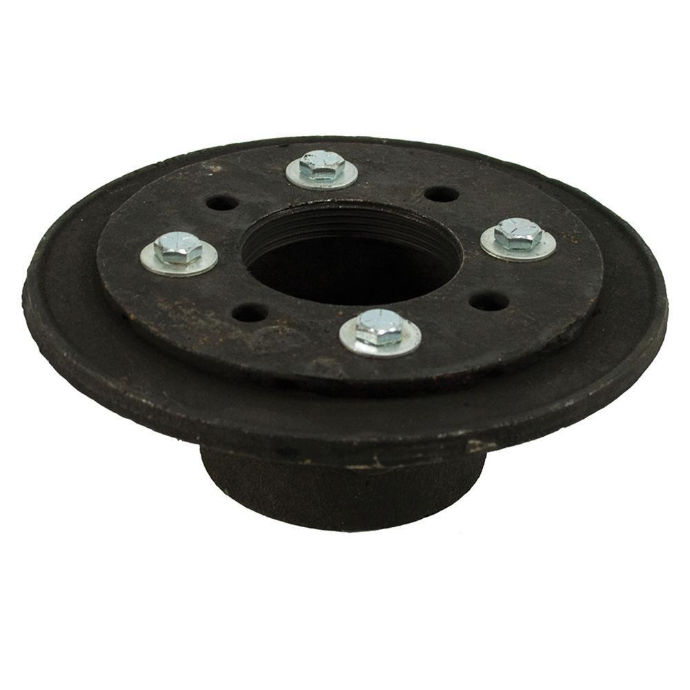 Jones Stephens Black 6-1/2 in. Shower Drain with Clamping Ring and Bolt 