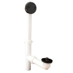 Two-Hole Lift and Turn Bath Waste Kit in Black