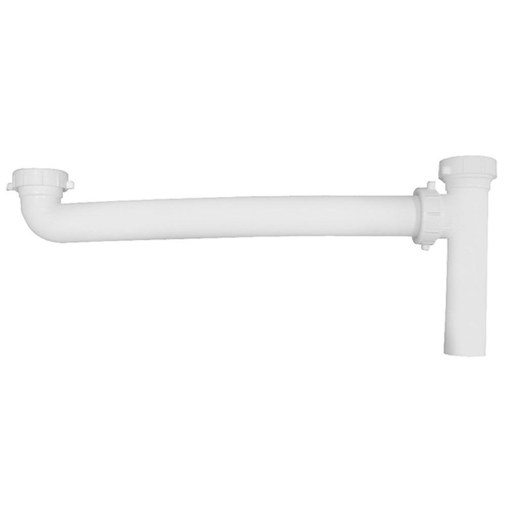 Jones Stephens White 16 in. PVC Slip Joint End Outlet Waste in White 