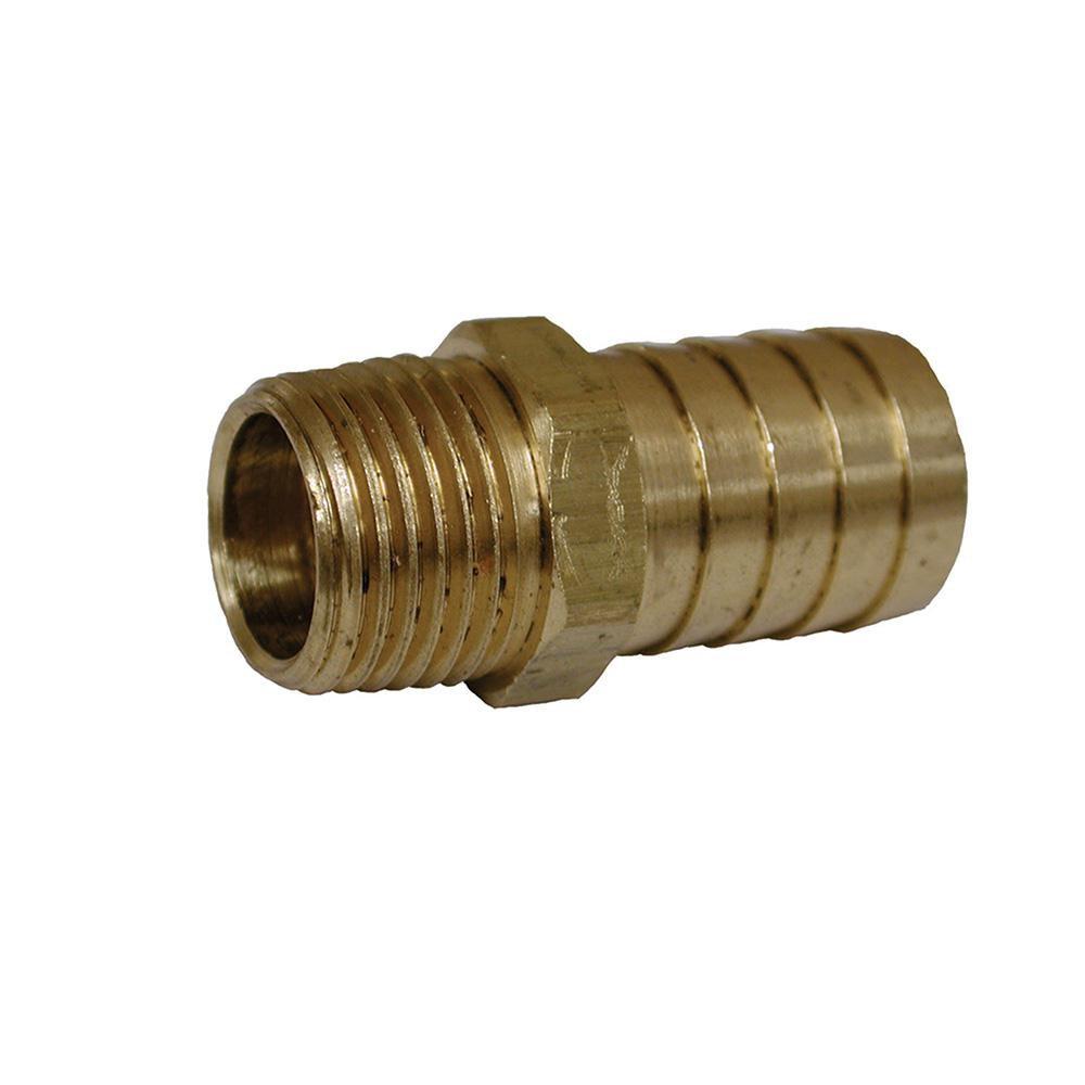 Jones Stephens Barbed x MIPT Brass Reducing Adapter 